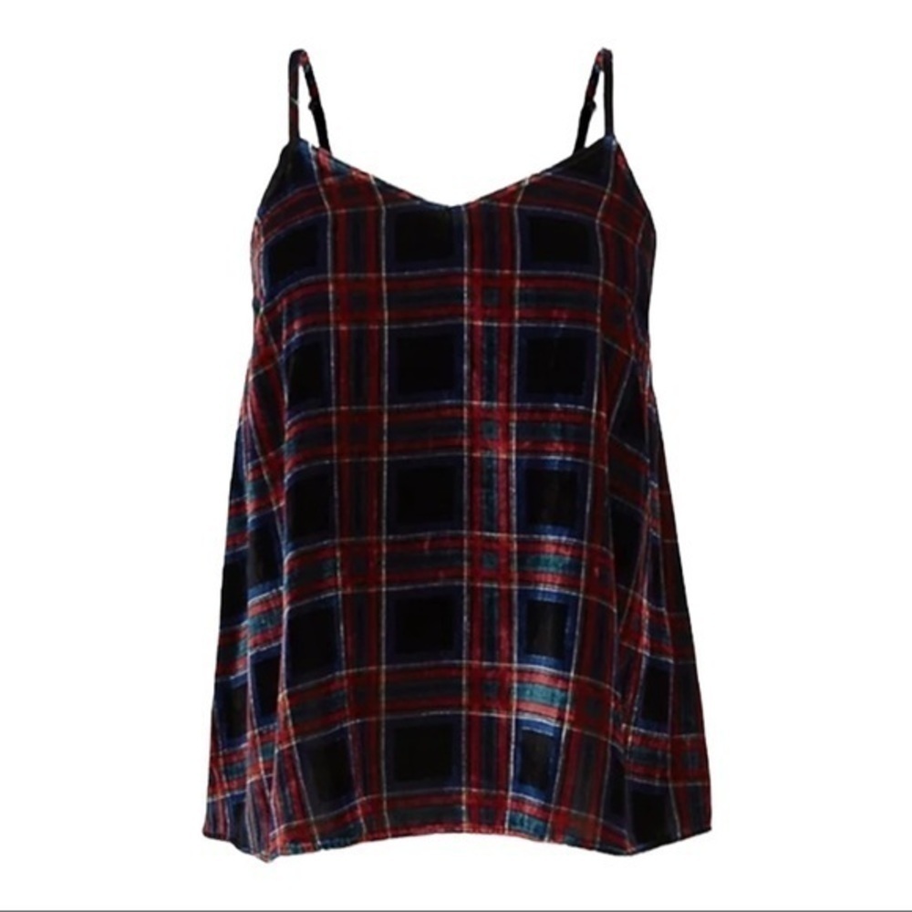 TORRID SOPHIE - MULTI PLAID VELVET SWING CAMI